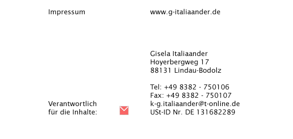 Kontakt zur K&uuml;nstlerin